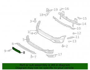Platform for the front bumper number VW Tiguan 18-21