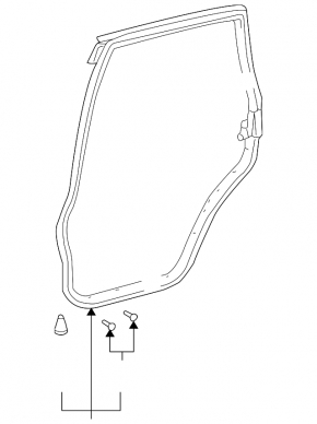 Rear left door seal Lexus GX470 03-09