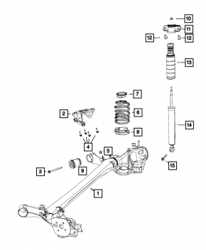 Rear beam Fiat 500L 14-