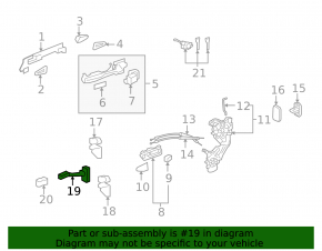 Front Left Door Limiter Lexus LS460 LS600h 07-12