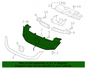 Radiator grille grill Honda Accord 13-15 2d