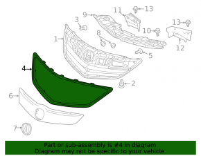 Acura ILX 13-15 pre-rest grille frame