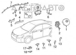 Right passenger knee airbag for Lexus CT200h 11-16