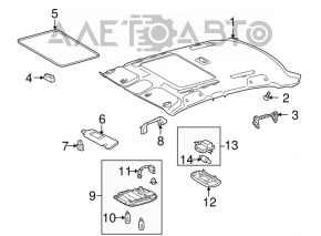 Left ceiling handle, beige, Toyota Prius 2005-2006