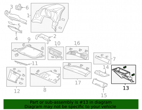 Honda CRZ 11-15 Front Panel Pocket Box Black