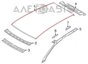 Metal roof VW Touareg 11-17 for panorama