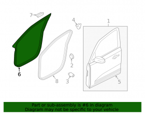 Front right door seal for Kia Sorento 10-15