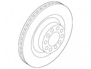 Rear left brake disc Audi A4 B8 08-16 12 mm