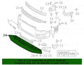 Front bumper guard for Audi A4 B9 20-25