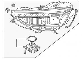 Left front headlight assembly for Audi A4 B9 20-25 LED with LED DRL
