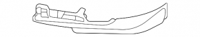 Right side mirror cover for Subaru Outback 20-25, lower, under the turn signal