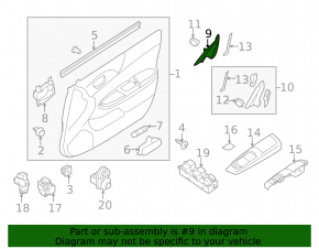 Triangle door trim inner front left Subaru Forester 2013 SH