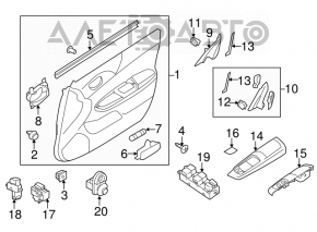 Triangle door trim inner front left Subaru Forester 2013 SH
