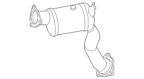 Intake pipe with catalytic converter right first Porsche Cayenne 958 11-17 Hybrid