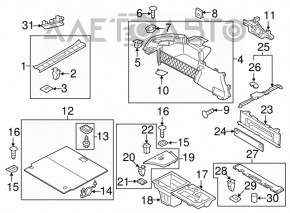 Porsche Panamera Trunk Floor Bracket 10-16 Scratches