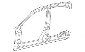 The central right body pillar of the Mercedes A-class V177 19-22 on the body