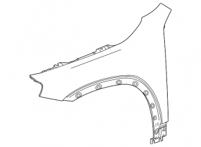 Front left wing Mercedes H247 GLA 20-26
