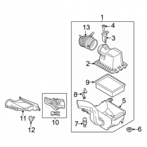 Air Filter Housing Ford Transit Connect MK2 13-16 2.5