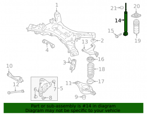 Rear right shock absorber Nissan Murano 09-14