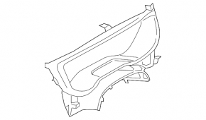 Instrument cluster trim Ford Fusion mk5 17-20 black