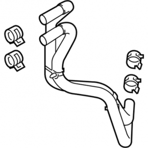 Cooling pipe for the radiator of the automatic transmission Lincoln Corsair 20-22 metal, 2.3 20-26 2.0, PHEV