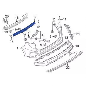 Ford Edge Rear Bumper Absorber 19-