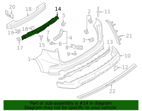 Ford Edge Rear Bumper Absorber 19-