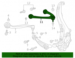 Upper control arm, front right, Lincoln Aviator 20-24