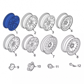 Wheel rim R17x7J ET 37.5 Ford Bronco Sport 21-25 type 1 curb