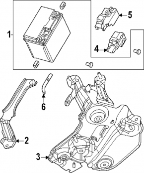 Mazda CX-90 24-26 PHEV Auxiliary Battery Tray