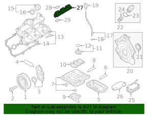 Lower right intake manifold for Audi A8 13-18 3.0T