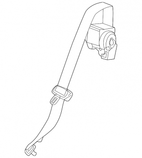 Seat belt rear center GMC Terrain 18-20 black