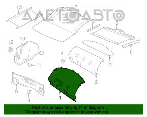 Rear shelf Chrysler 300 11-23 black