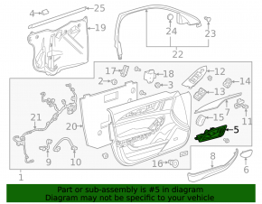 Door handle inside front left Cadillac CTS 14-19