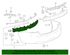 Chevrolet Impala 14-20 Rear Bumper Absorber