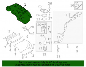 Kia Sportage 17-22 FWD Fuel Tank