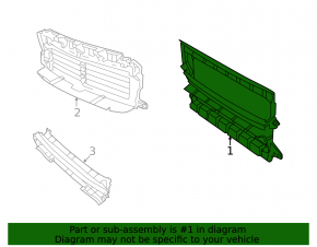 Upper radiator deflector Volvo C40 22-24