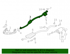 Intake pipe with catalytic converter Subaru Legacy 15-19