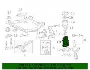 Front left spring Lexus ES350 07-12