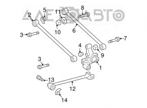 Rear right camber arm Lexus RX300 RX330 RX350 RX400h 04-09 4WD OEM