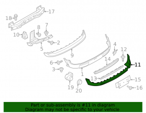 Bare rear bumper lower part Mini Cooper Clubman S R55 11-14 rest