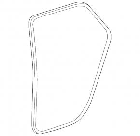 Rear left door seal for Lexus RX300 RX330 RX350 RX400H 04-08 black