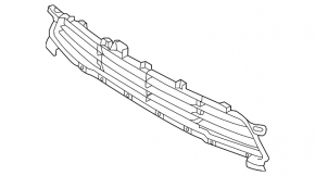 Lower grille of the front bumper Mitsubishi Outlander 14-15 prerest