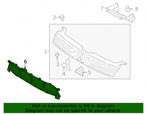Lower grille of the front bumper Mitsubishi Outlander 14-15 prerest