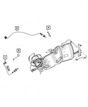 Left first lambda probe for Jeep Grand Cherokee WL 22-25 PHEV