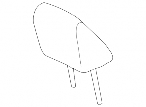Headrest front left Toyota Rav4 19 - leather, black, white stitching
