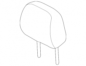 Rear left headrest, 2nd row, Lexus CT200h 14-17, beige leather