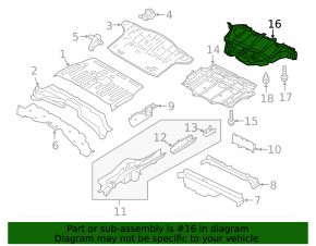 Rear beam protection diffuser Nissan Leaf 13-17 torn fastener