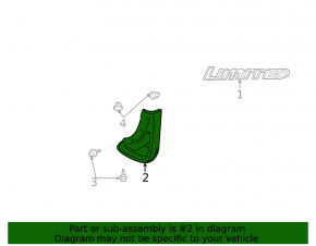 Front left mudguard for Toyota Highlander 2001-2007