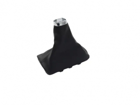Jeep Compass 22-25 shifter cover, black leather, chrome trim, glossy black, scratches